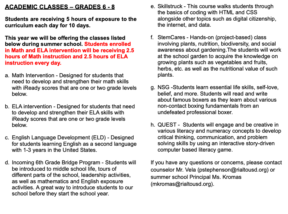 Summer School Flyer 2